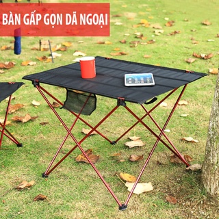Bàn gấp gọn dã ngoại mặt vải gấp gọn tiện lợi - bàn xếp du lịch cắm trại
