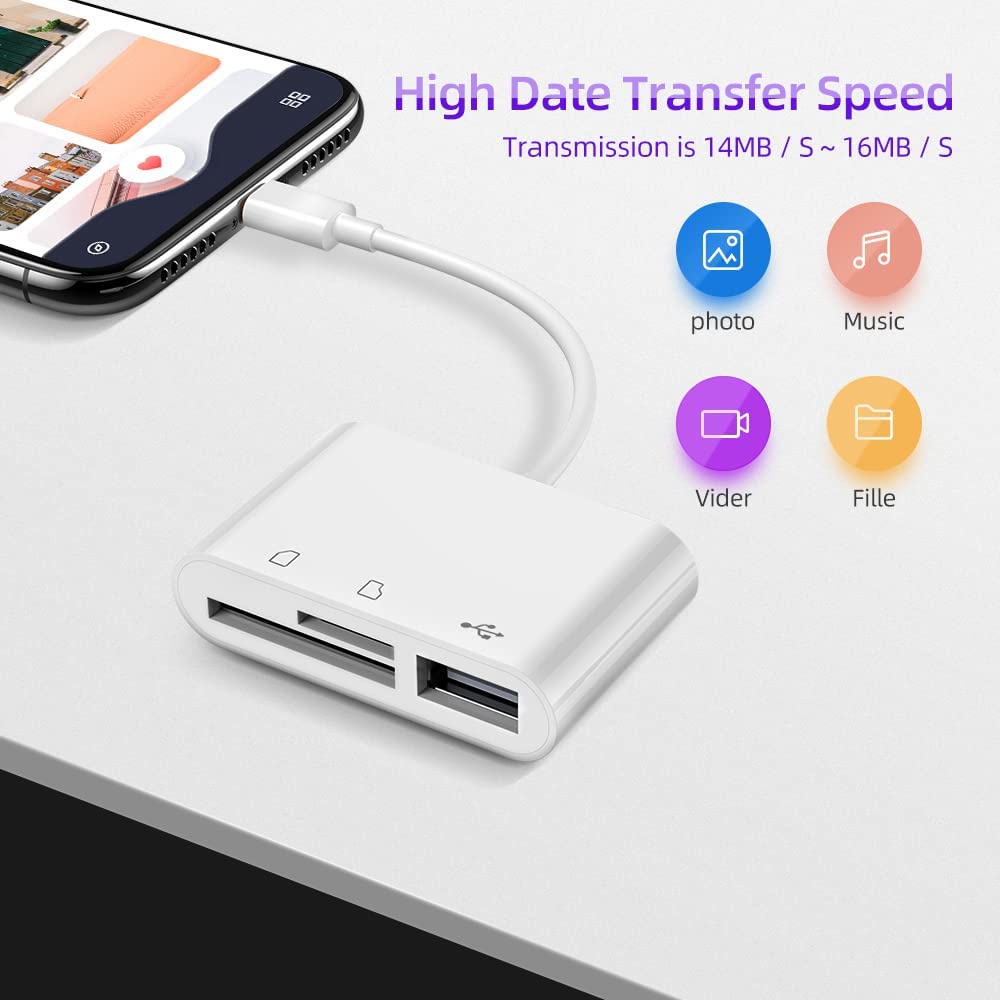 Đầu Đọc Thẻ Nhớ SD / Micro SD / Micro SD Cho Ipad Pro / samsung Galaxy S10 / S9 xiaomi