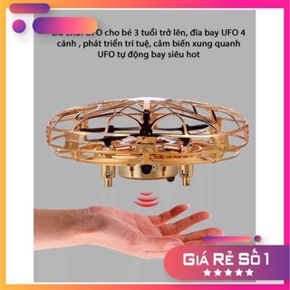Đĩa Bay UFO Cảm Ứng Hồng Ngoại - Pin sạc, nhựa dẻo chống va đập