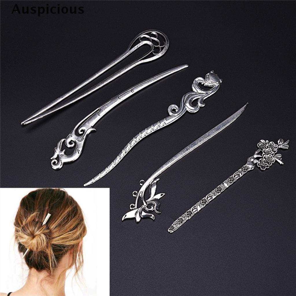 (Hàng Mới) Kẹp Tóc Hình Học Màu Bạc Cho Nữ