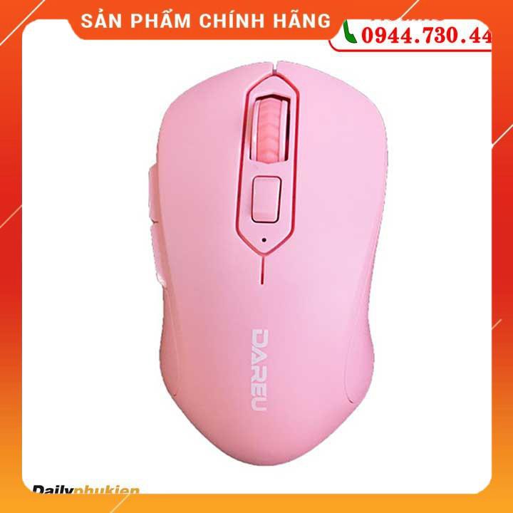 Chuột không dây DareU LM115G Pink, chuột máy tính màu hồng dailyphukien