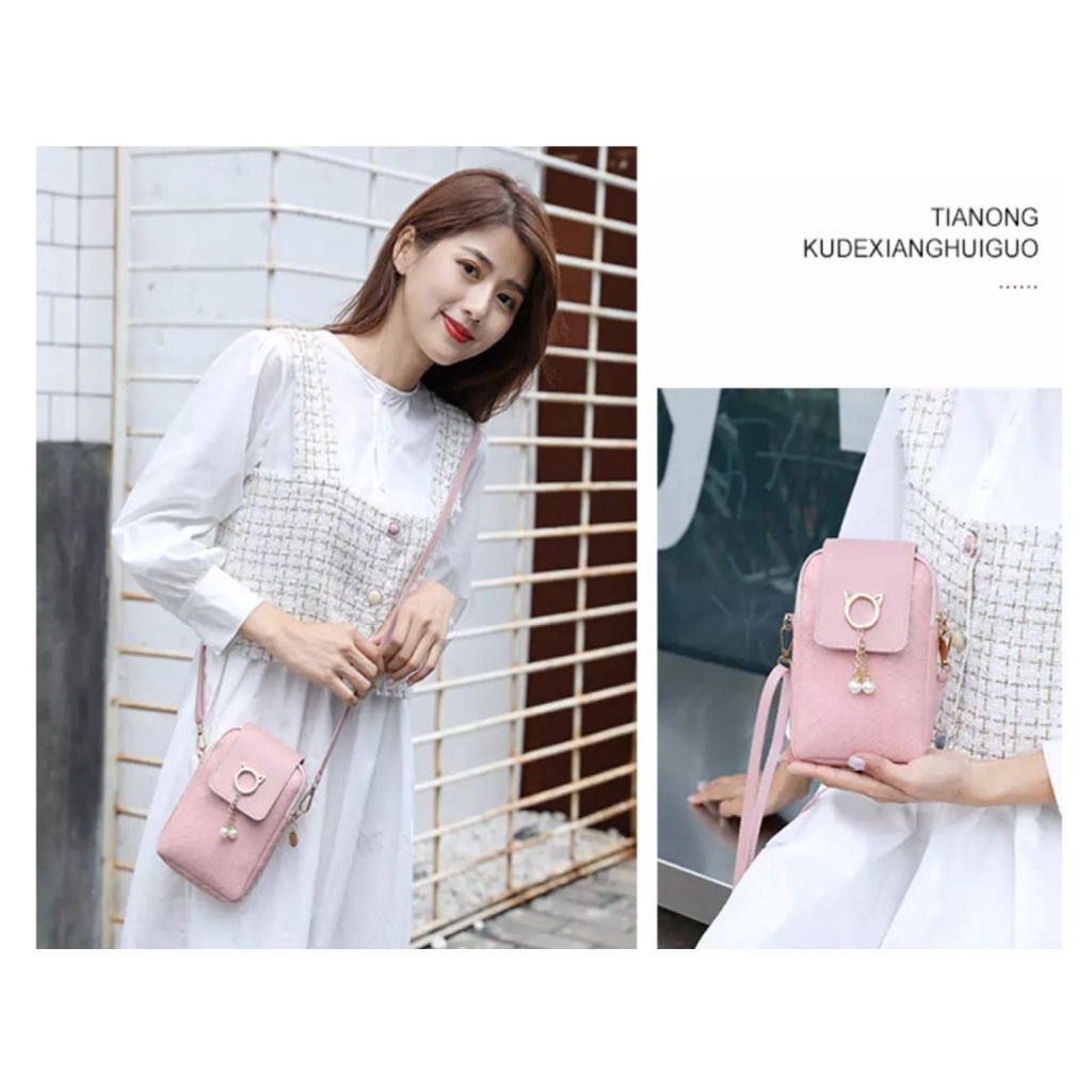 Túi đeo chéo nữ dễ thương da mềm MÈO nhỏ đi chơi cá tính