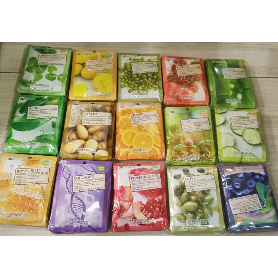 Mặt nạ dưỡng da 3D Foodaholic Natural Essence Mask 23g