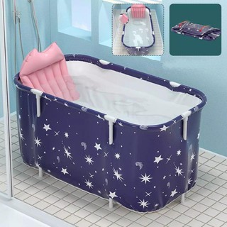Bồn tắm khung nhựa gấp gọn dành cho người lớn và trẻ em + Tặng kèm gối hơi và bơm cầm tay - Home Decor Furniture