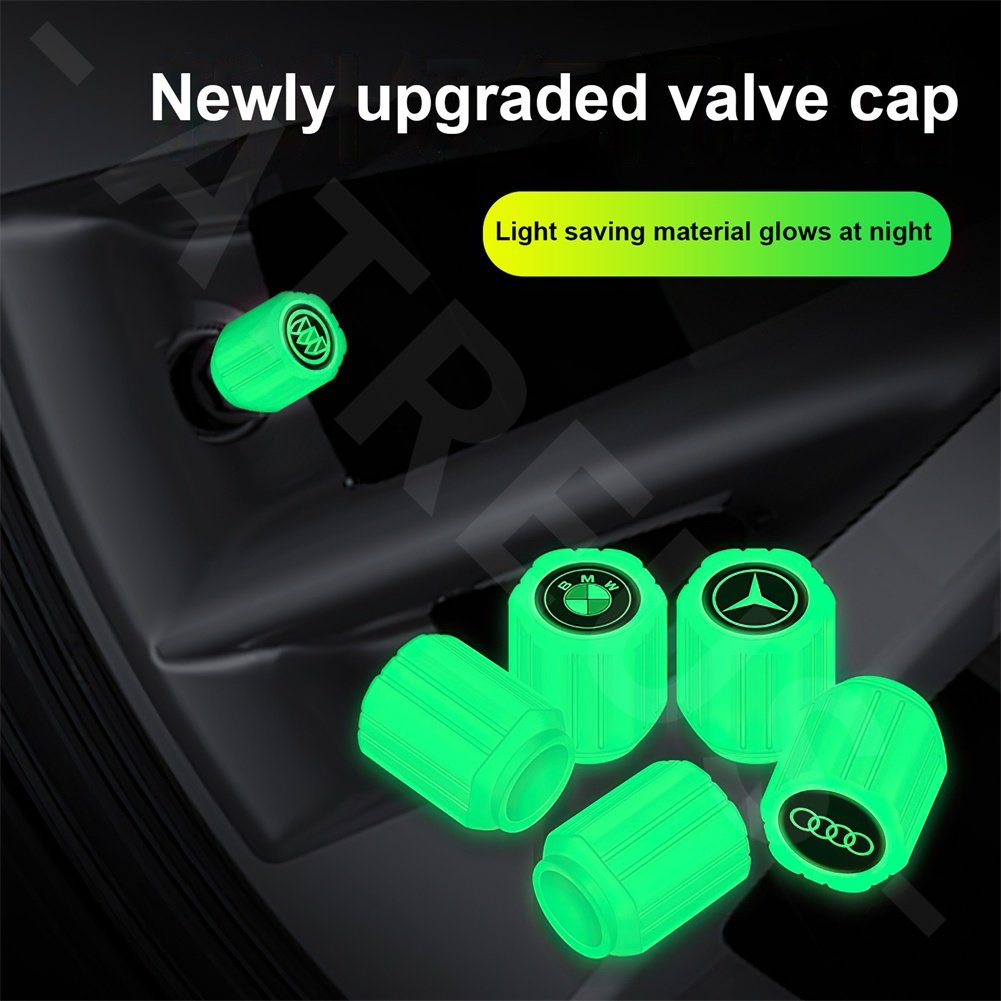 Bộ 4 Nắp Van Xe Hơi Toyota Honda Chevrolet Phát Sáng