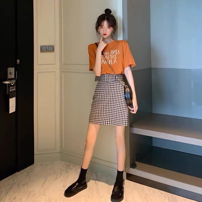 Chân váy caro kèm đai siu xinh🌸🌸🌸 | BigBuy360 - bigbuy360.vn