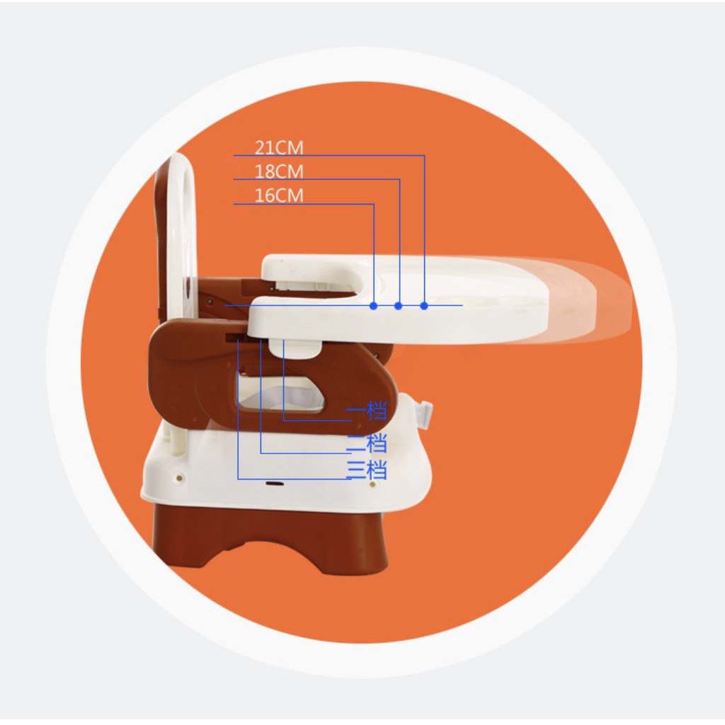 Ghế ăn dặm gấp gọn 3 Chế độ - Kèm chân sắt cho bé Cao Cấp