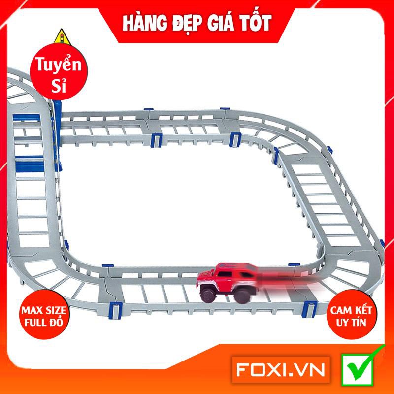 Mô hình lắp ráp đường ray xe lửa Foxi-Xếp hình tàu hỏa-tàu lượn siêu tốc-đa dạng và sáng tạo