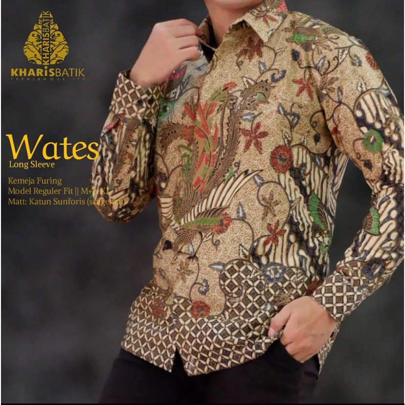 Wates Top BATIK Áo Dài Tay Cao Cấp BATIK SOLO Cotton Mịn Màng Cho Nam