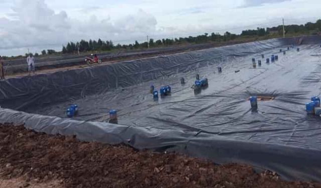 Bạt lót hồ, bạt lót hồ nuôi tôm cá bằng màng HDPE dày 0.5mm