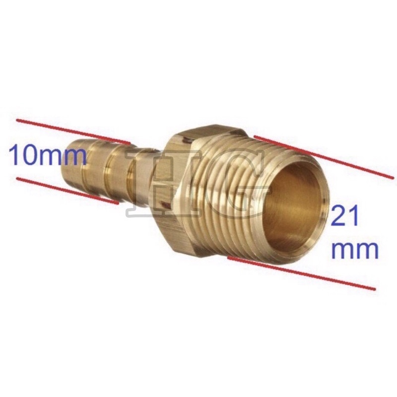 [GIÁ SỈ] Đầu nối đuôi chuột đồng thau búp RN nối ống mềm, ren ngoài 1/2 (21) đuôi chuột nối ống mềm đủ size