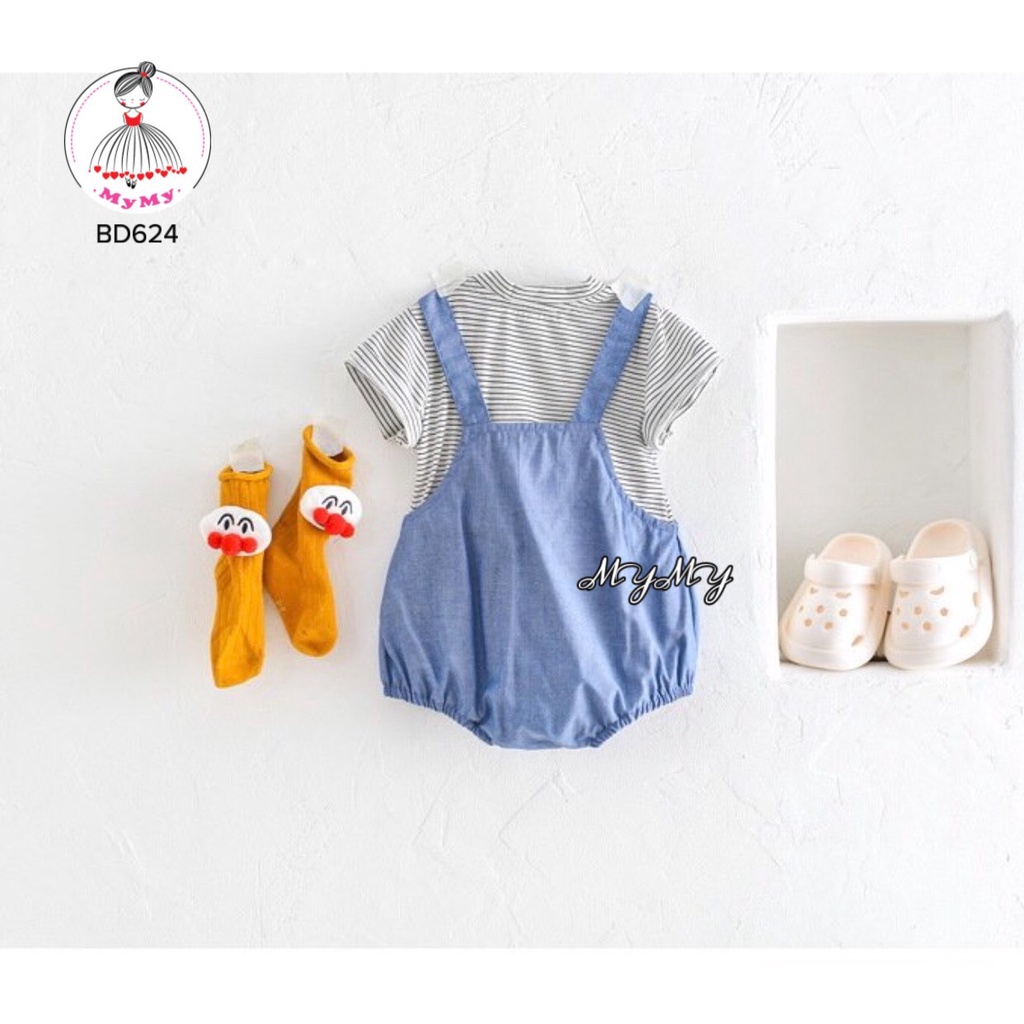 Body yếm thỏ sọc xanh