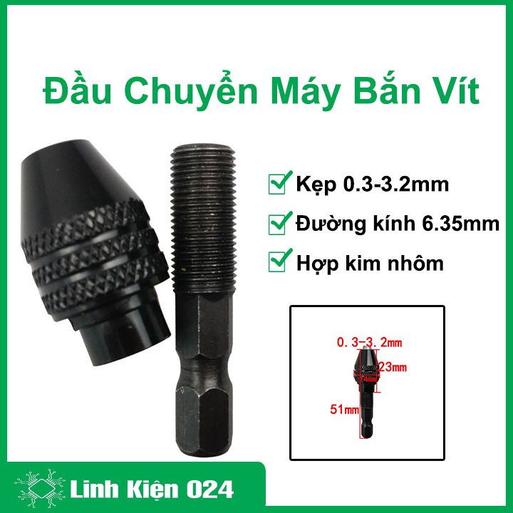 Đầu chuyển máy bắn vít thành máy khoan thủ công 0.3-3.2mm
