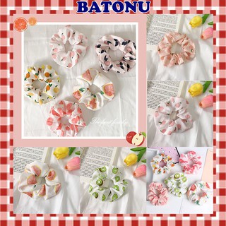 Dây buộc tóc vải cột tóc scrunchies trái cây SC13