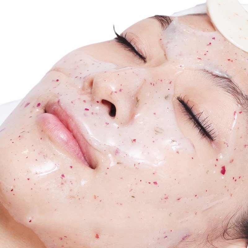 Bột mặt nạ collagen hoa hồng, có cánh hoa 100gr