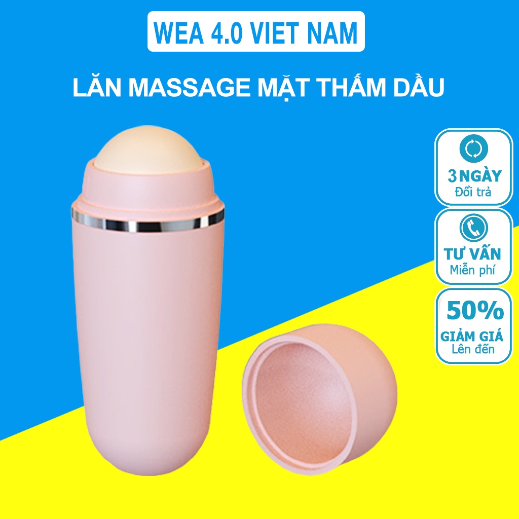Cây Lăn Massage Mặt Siêu Thấm Hút Dầu Wea 4.0 Viet Nam - Xý Lý Nhanh Gọn Khuôn Mặt Bóng Nhẫy Dầu Thừa, Mồ Hôi Nhễ Nhại