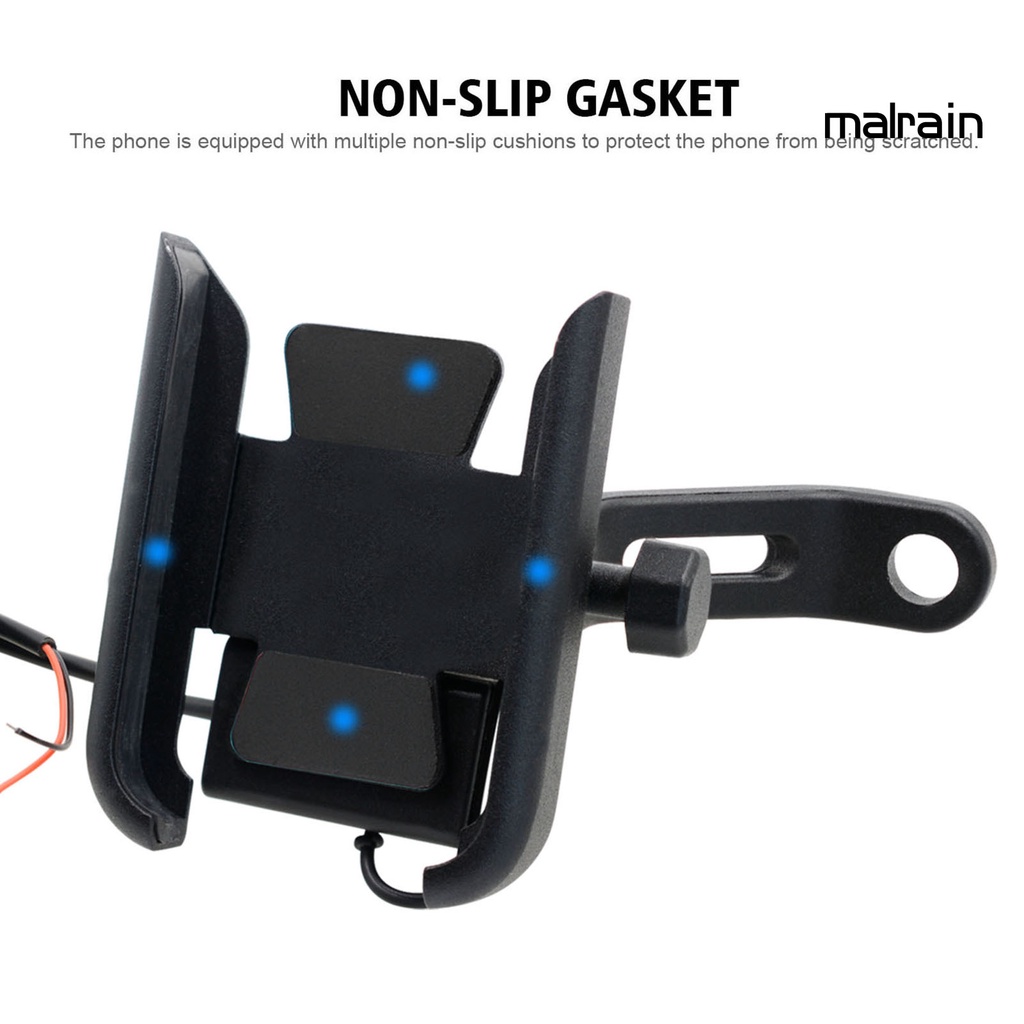 Giá Đỡ Điện Thoại Xoay 360 Độ Có Cổng Sạc Usb Gắn Xe Đạp / Xe Máy