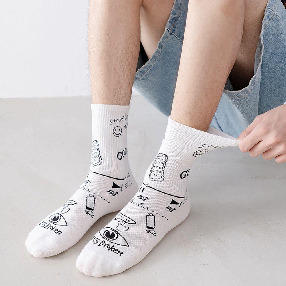 AROMA Tất In HìNh MặT CườI Dễ Thương Cho CặP Đôi