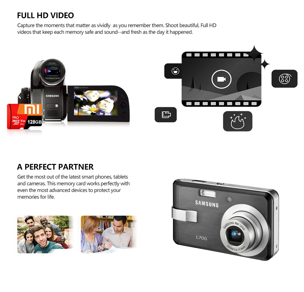 Thẻ nhớ tốc độ truyền dữ liệu cao XIAOMI Micro Sdxc 3.0 dung lượng 64GB đến 512GB | BigBuy360 - bigbuy360.vn