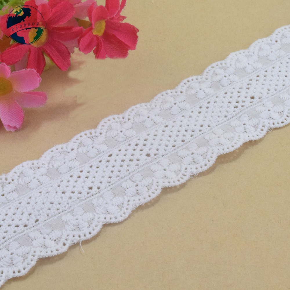 Cuộn Ren Ruy Băng mini Rộng 4cm Chất Liệu 100% cotton Phối Ren Thêu Họa Tiết Xinh Xắn 4241