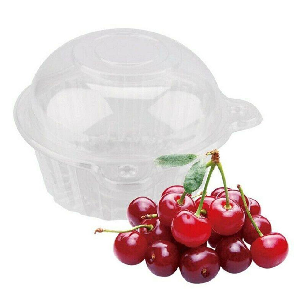 Bộ 50 Vỏ Nhựa Tròn Trong Suốt Dùng Một Lần Đựng Bánh Cupcake DIY
