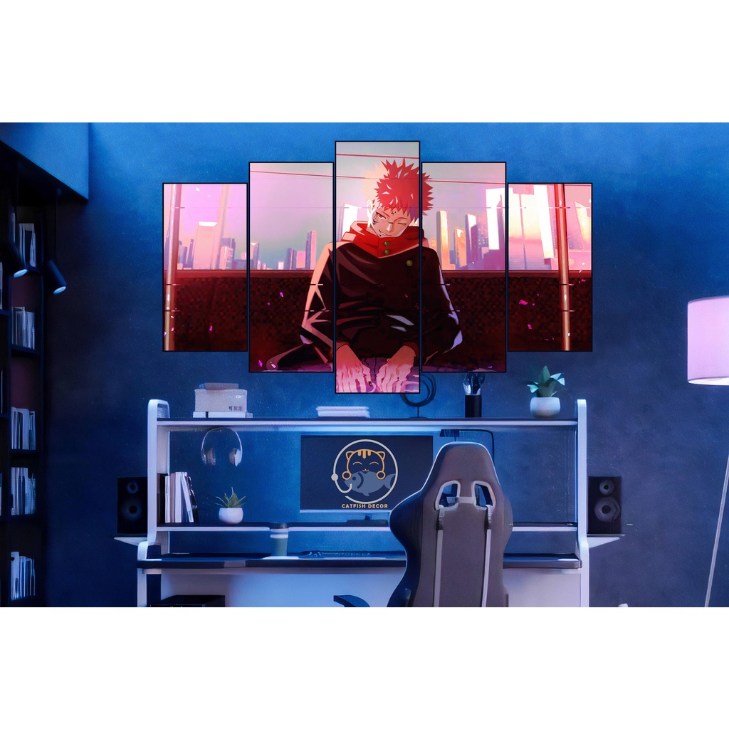 TRANH DÁN TƯỜNG decor trang trí phòng anime CHÚ THUẬT HỒI CHIẾN - JUJUTSU KAISEN - Bộ 5