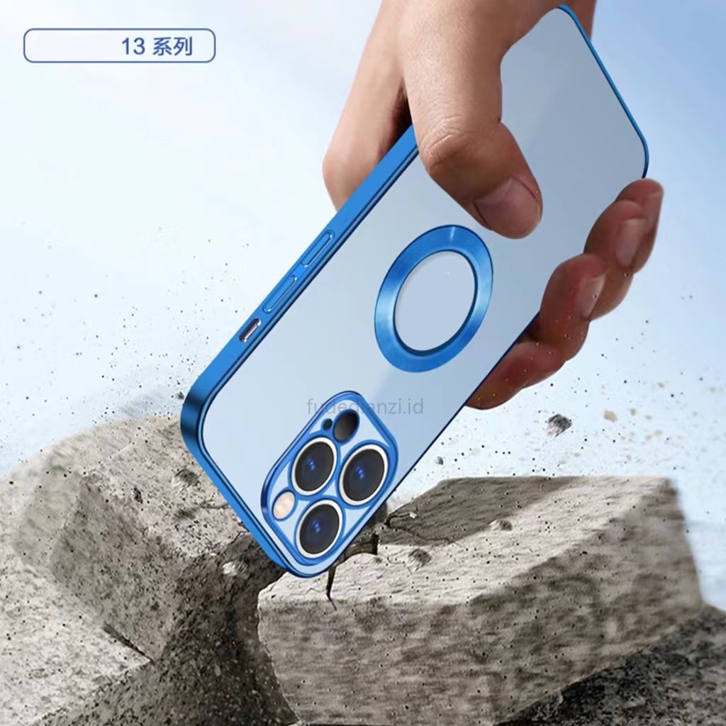 Ốp Điện Thoại Từ TPU Mềm Mạ Màu Bảo Vệ Toàn Diện Cho i13 Pro Max i12 12 Pro Max 11 11 Pro Max