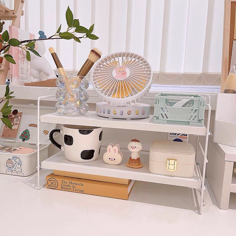 Giá kệ gỗ để bàn lắp ghép decor phòng thanh lịch dễ thương