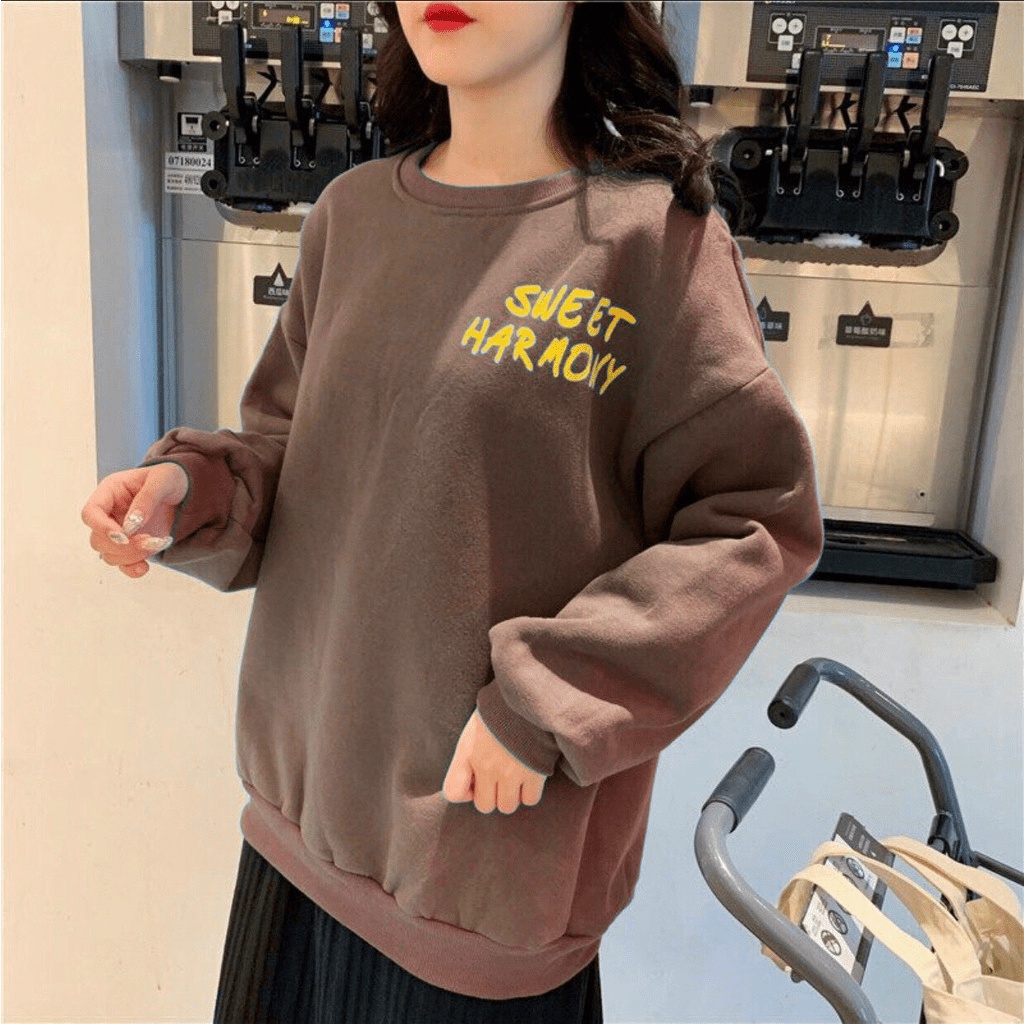 Áo hoodies cổ tròn phong cách hàn -trung , siêu tôn dáng , teen cho các bạn KME