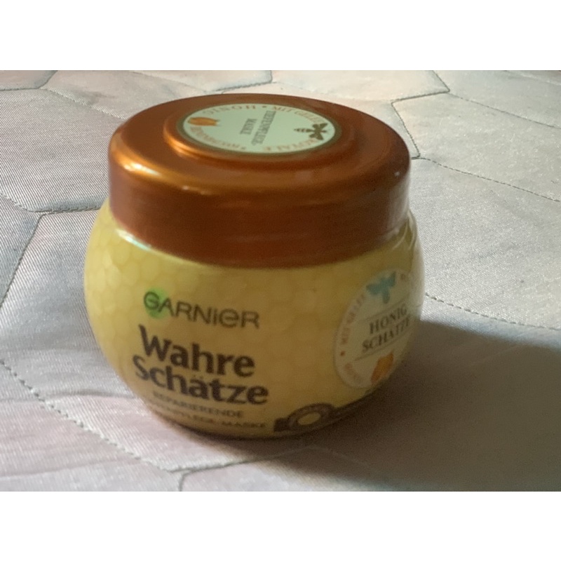 [ Hàng Đức]Kem Ủ Tóc Garnier Wahre Schatze Chiết Xuất Mật Ong Cho Tóc Hư Tổn & Gãy Rụng, 300 ml