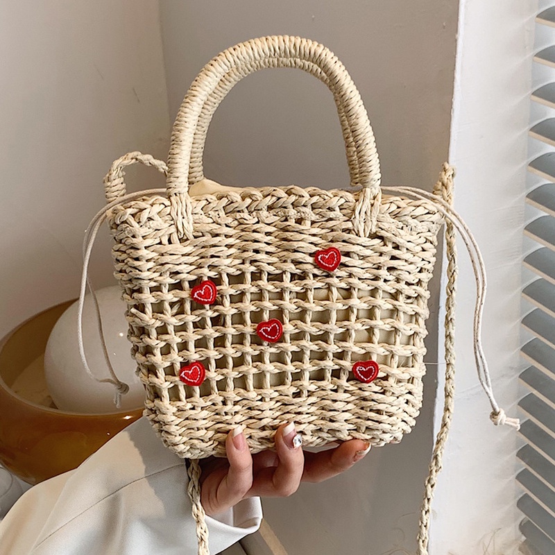 Túi Đeo Vai Đan Rơm Nhỏ Xinh Thời Trang Cho Nữ