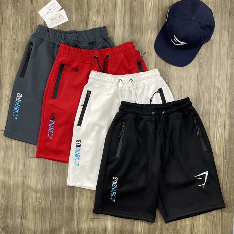 Quần đùi nam thể thao DO GYM SHOP logo thêu thun poly co giãn 4 chiều thoáng mát