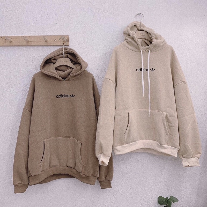 [SIÊU HÓT] Áo Hoodie Nam Nữ Das 2 Màu Nâu Be form rộng tay dài có mũ thời trang chất nỉ ngoại cao cấp