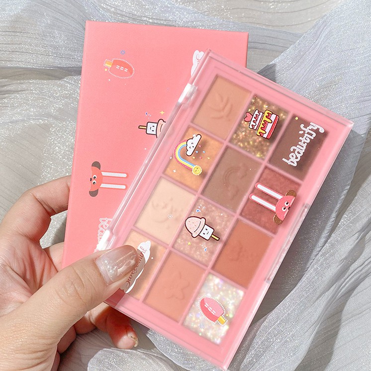 Bảng phấn mắt nhũ lì 12 ô Sweet Mint Beautiful Bling Sena Beauty | BigBuy360 - bigbuy360.vn