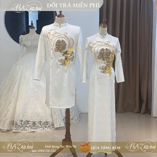 Áo dài cặp cô dâu chú rể cưới hỏi az003