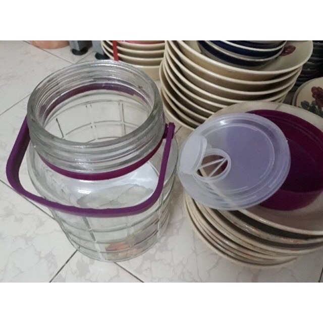 Hũ chưng rượu thủy tinh nắp nhựa 3 L
