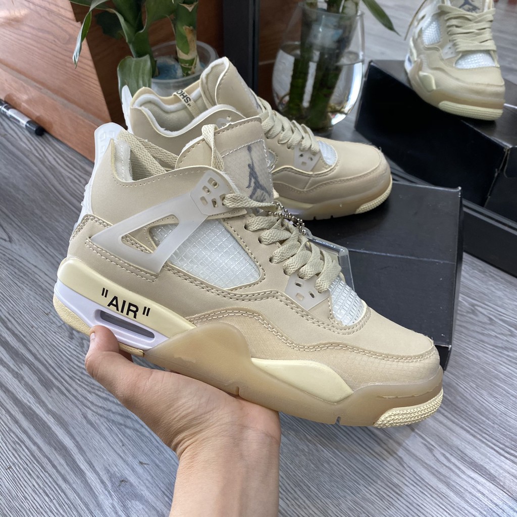 Giày Sneaker Jordan 4 Off White Full Box Full Phụ Kiện Freeship