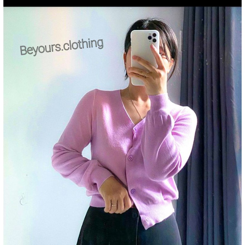 Áo cardigan tay dài cổ chữ V thời trang Hàn Quốc cho nữ -CÓ SẴN (Hàng QC - Ảnh Thật)