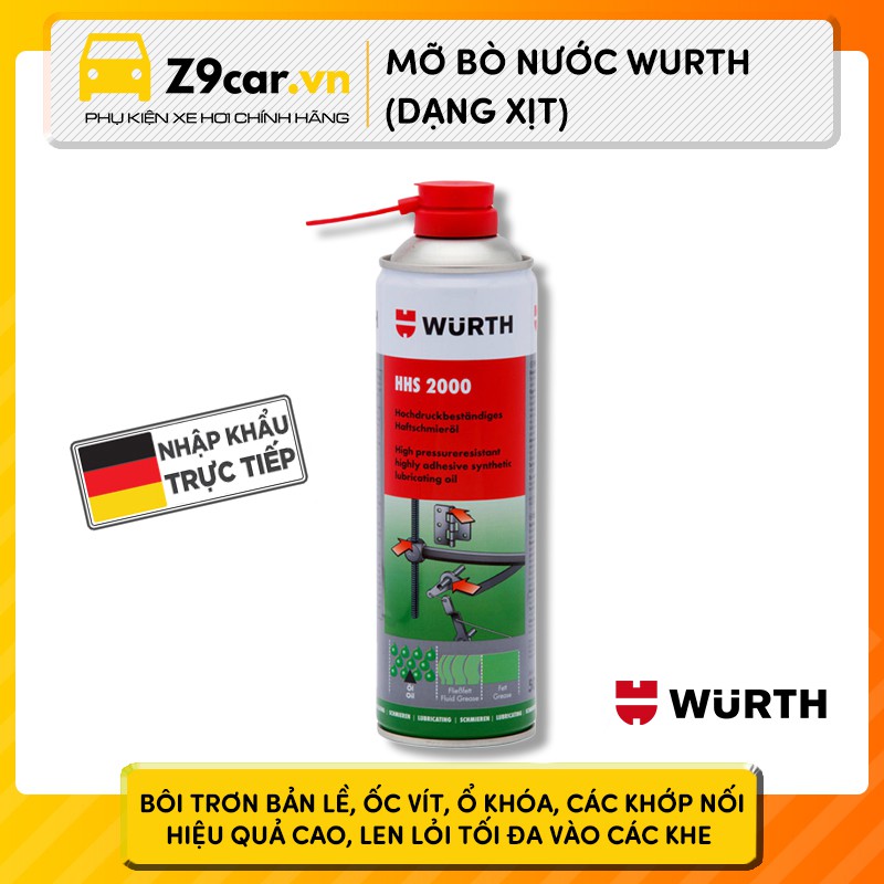 Mỡ bò nước Wurth bôi trơn bản lề, chi tiết máy