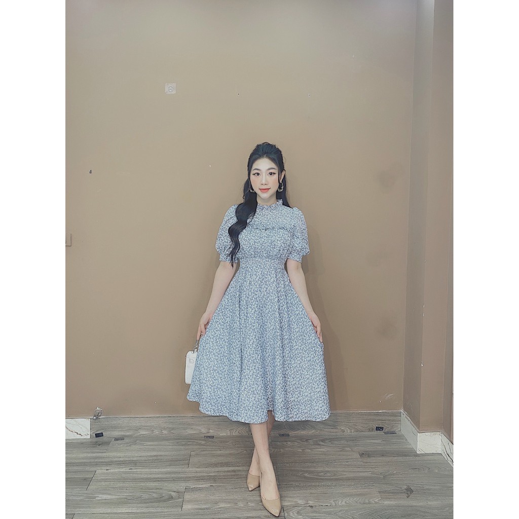 [Mã FAXANH1505 giảm 10K đơn 50K] XẢ- Váy nhún ngực xòe hoa nhí- 8514 | BigBuy360 - bigbuy360.vn