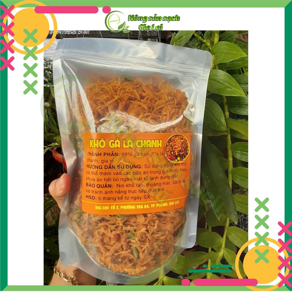 Khô gà lá chanh gà ta, khô ga ta ngon, khô gà ta hàng nhà làm chuẩn ngon 1kg