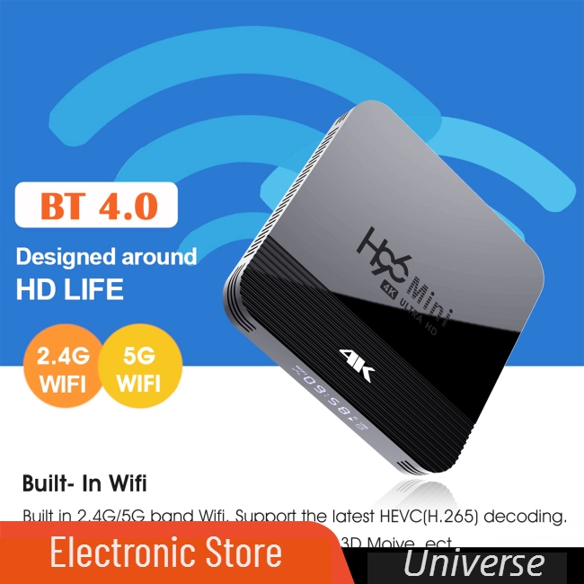 Hộp Tv Box Rockchip Rk3228A H2.4G / 5g Wifi Android 9.0 Google Play 2.4g / 5g