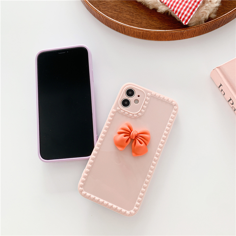 Ốp điện thoại trang trí nơ DIY cho thích hợp cho iPhone 11 12 Pro Max mini