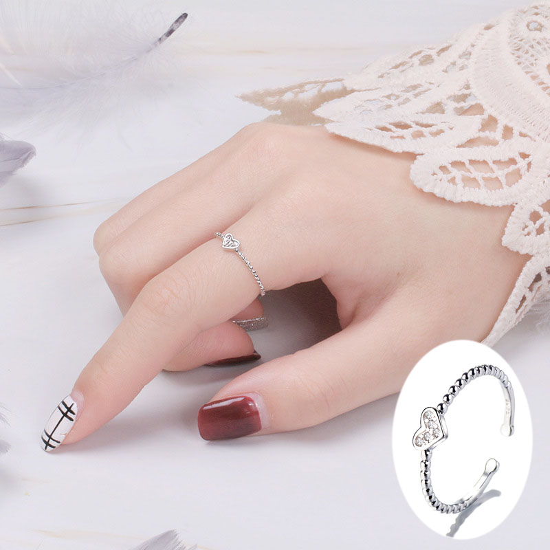 Nhẫn hở MANYUE đính đá phong cách thời trang