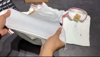 Áo polo LV viền đỏ