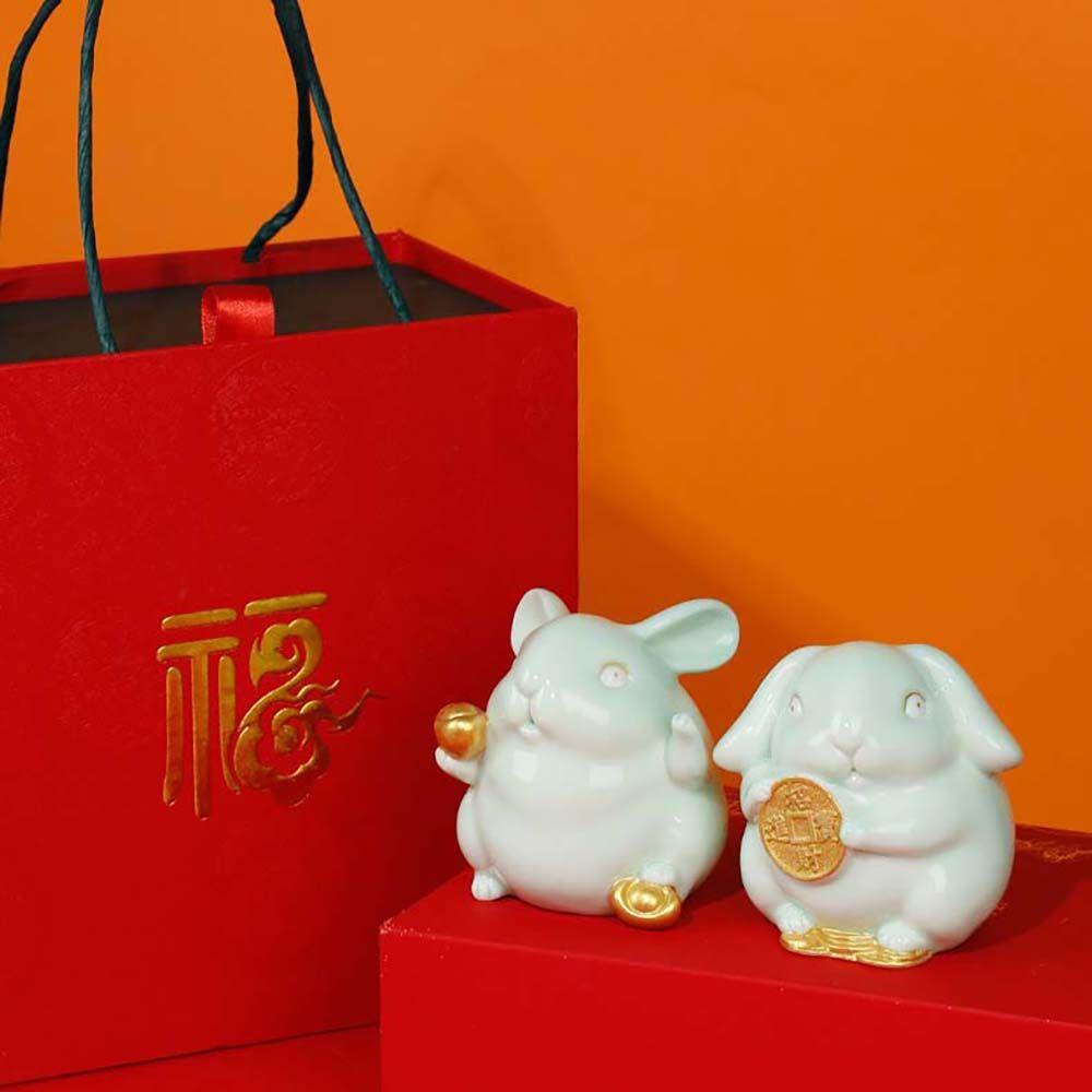 Tượng Thỏ May Mắn DIY Thời Trang Dùng Để Trang Trí