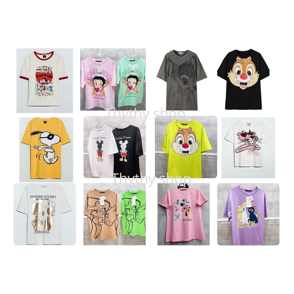 (FREE SHIP) TẬP HỢP CÁC MẪU ÁO THUN NỮ TAY NGẮN ZR MICKEY CAO CẤP MỚI NHẤT CỦA THYTHY SHOP- 100% COTTON IN HOẠT HÌNH