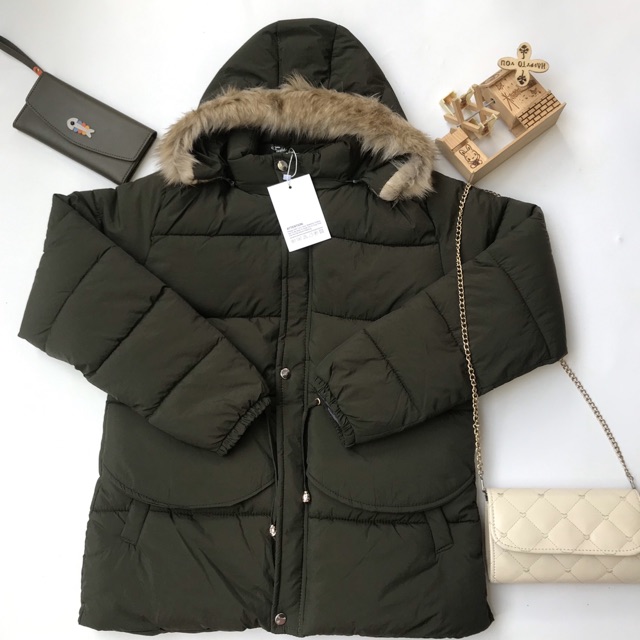 [Mã WARN60 hoàn 15% xu đơn 300k] Áo phao nữ mũ lông thắt eo | BigBuy360 - bigbuy360.vn