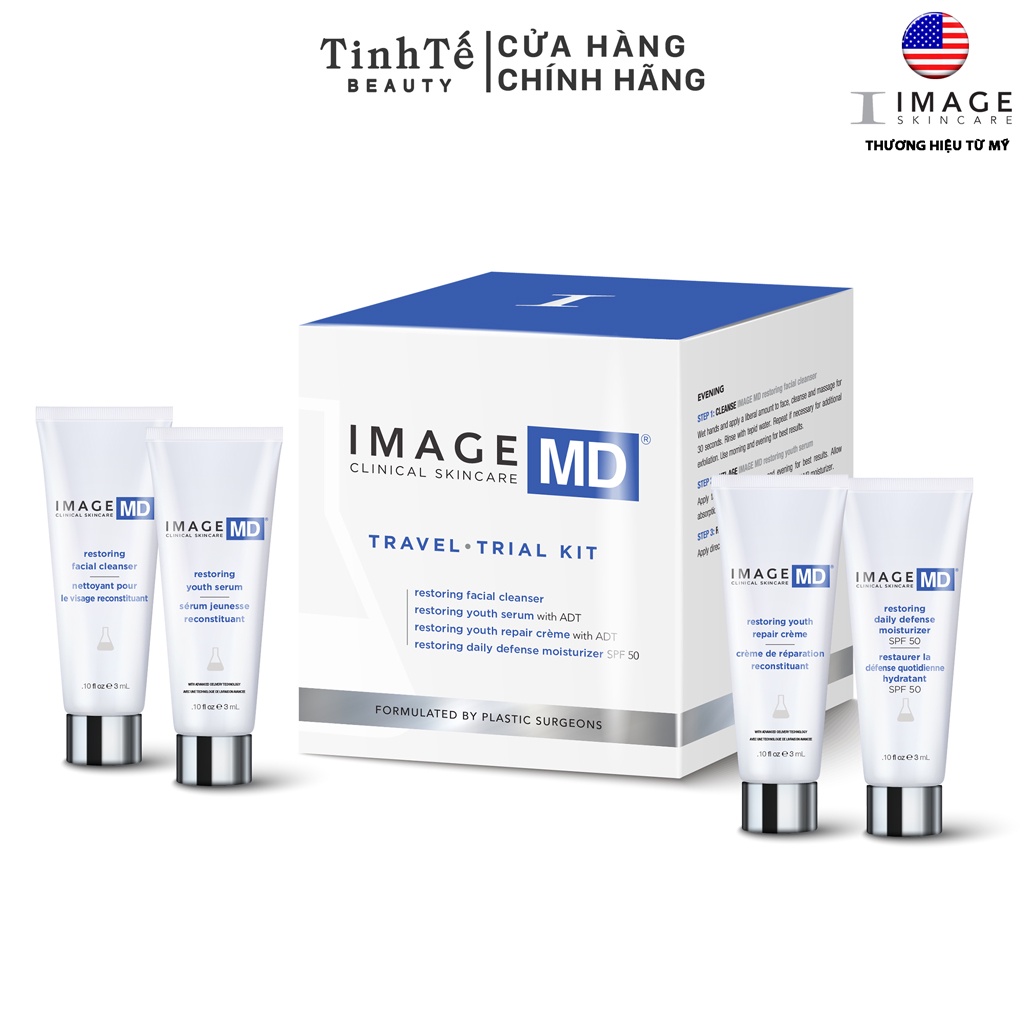 Bộ sản phẩm cải thiện lão hóa và sáng da Image Skincare MD Trial Kit