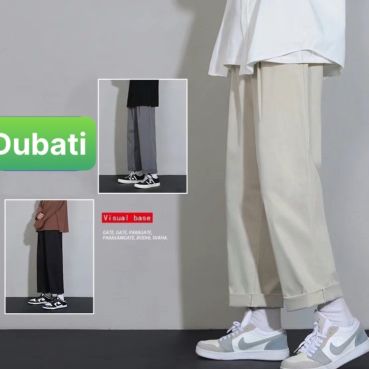 Quần baggy nam nữ Unisex ống rộng trơn - Kiểu quần Kaki Nam Nữ Ống Suông Basic Unisex phong cách cao cấp - DubatiFashion